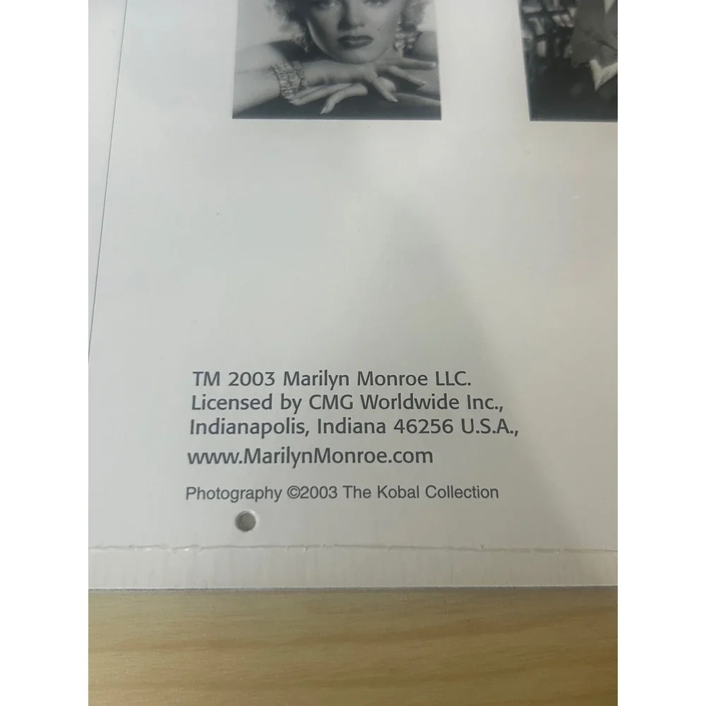 Marilyn Monroe 2004‎ Wall Calendar FACES Vintage Sealed Black White Photography